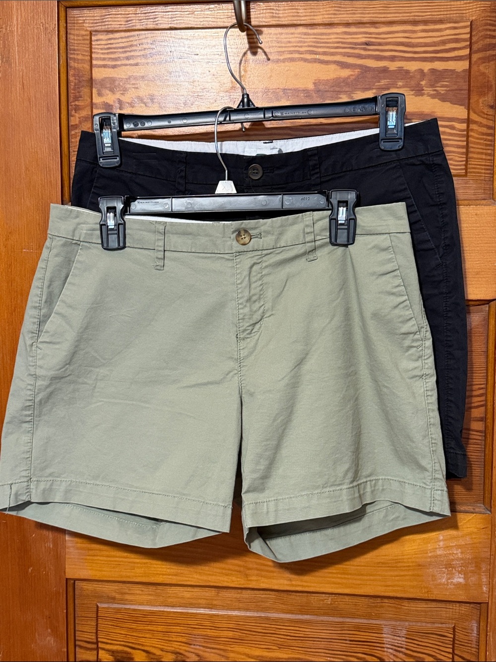 Old Navy Shorts 2 Pair Dark Black and Celery Green Size 6